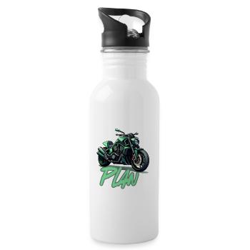 My Retirement Plan Motorcycle - Water bottle with straw - white - Right
