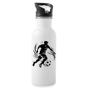Footballer - Water bottle with straw - white - Right