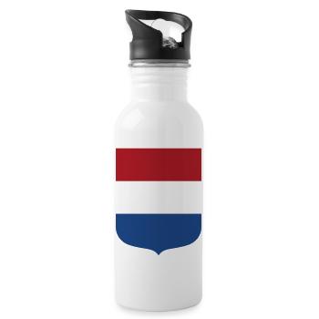 Pays-Bas - Gourde avec paille intégrée - blanc - Droite