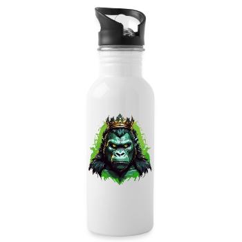 Gorilla - Water bottle with straw - white - Right