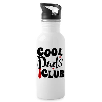 Cool Dads Club - Trinkflasche mit integriertem Trinkhalm - Weiß - Rechts