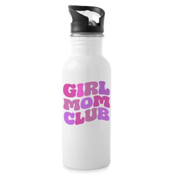 Girl Mom Club - Trinkflasche mit integriertem Trinkhalm - Weiß - Rechts