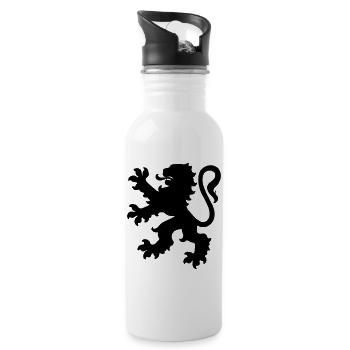 Lion - Water bottle with straw - white - Right