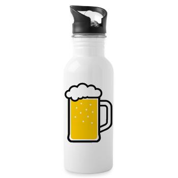Beer - Water bottle with straw - white - Right