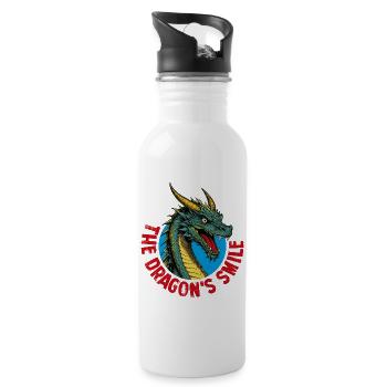 Dragon qui sourit - Gourde avec paille intégrée - blanc - Droite