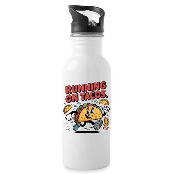Running taco animation for fun and exercise - Water bottle with straw - white - Right