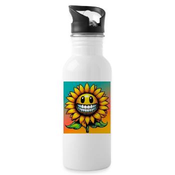 Sunflower - Water bottle with straw - white - Right