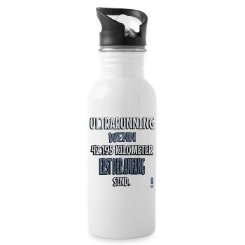 Ultra-running - quand un marathon ne suffit pas - Gourde avec paille intégrée - blanc - Droite