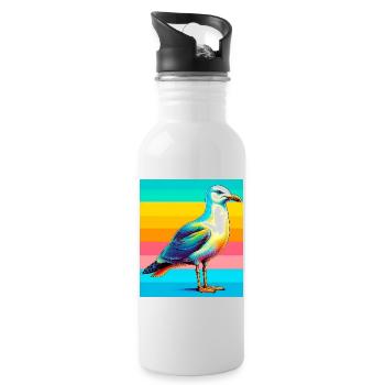 gull - Water bottle with straw - white - Right
