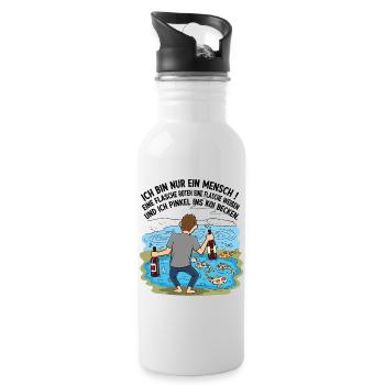 5821 - Water bottle with straw - white - Right