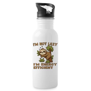 Fun Sleeping Turtle - Water bottle with straw - white - Right
