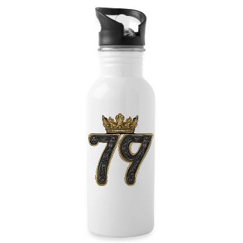 79 Number Krone - Water bottle with straw - white - Right
