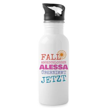 Alessa comme prénom - Gourde avec paille intégrée - blanc - Droite
