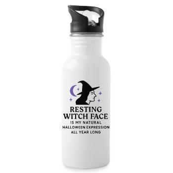 Halloween - Witch - Water bottle with straw - white - Right