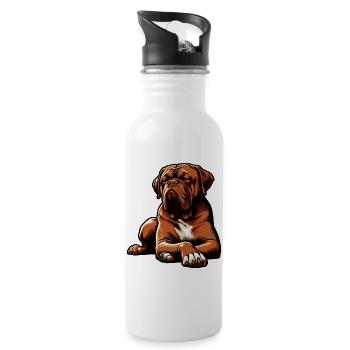 Mastiff de Bordeaux Propriétaire du Mastiff de Bordeaux - Gourde avec paille intégrée - blanc - Droite