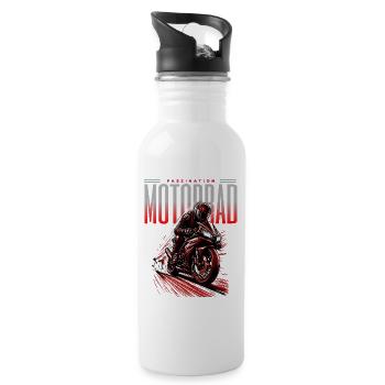 The fascination of motorcycles – Racing Power Design - Water bottle with straw - white - Right