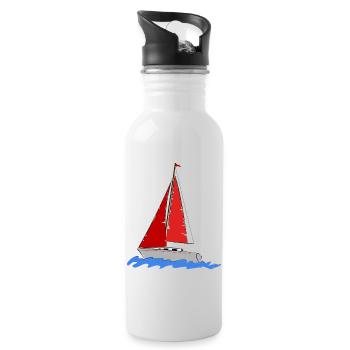 Yachtsman - Water bottle with straw - white - Right