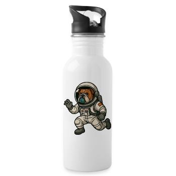Astro Bulldog Explorer - Gourde avec paille intégrée - blanc - Droite