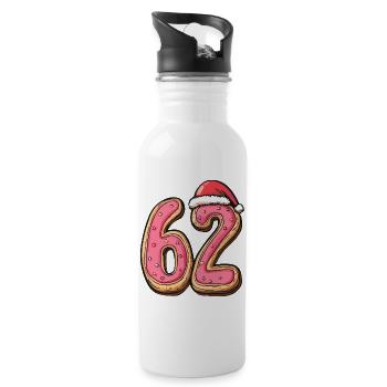 62 Number Cookie Christmas - Water bottle with straw - white - Right