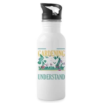 Garten- Und Pflanzenliebhaber Geschenke - Trinkflasche mit integriertem Trinkhalm - Weiß - Rechts
