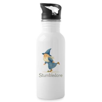 Stumbledore Zauberer (Medium Size) - Trinkflasche mit integriertem Trinkhalm - Weiß - Rechts