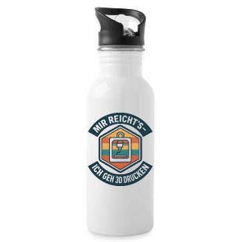 3D Druck Mir reichts G-Code - Trinkflasche mit integriertem Trinkhalm - Weiß - Rechts
