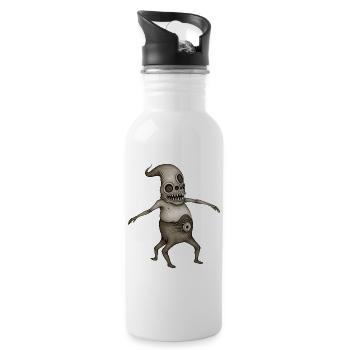 BUG #13 – dunkle Hölle - Trinkflasche mit integriertem Trinkhalm - Weiß - Rechts
