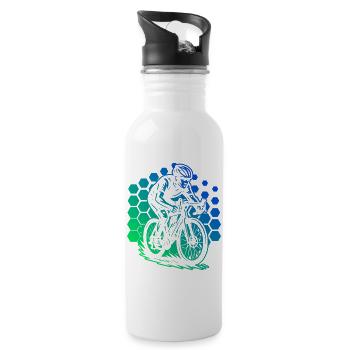 Characterful road bike design - Water bottle with straw - white - Right