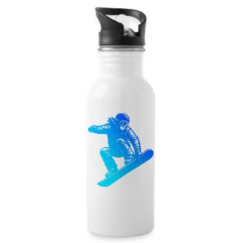 Short and clear snowboard - Water bottle with straw - white - Right