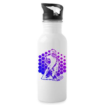 Motif floorball frais pour floorball - Gourde avec paille intégrée - blanc - Droite