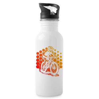 Œuvres modernes de VTT - Gourde avec paille intégrée - blanc - Droite