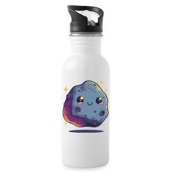 Kawaii Asteroid Star - Water bottle with straw - white - Right