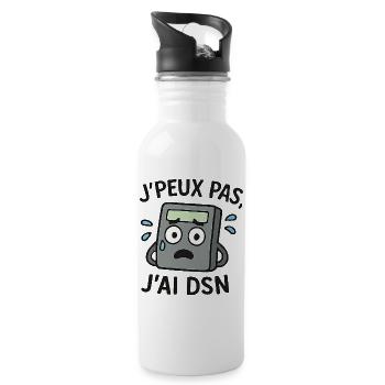 J'peux pas j'ai DSN - Gourde avec paille intégrée - blanc - Droite