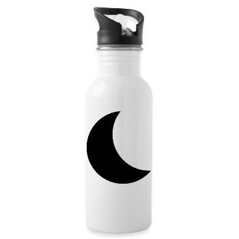 moon - Water bottle with straw - white - Right
