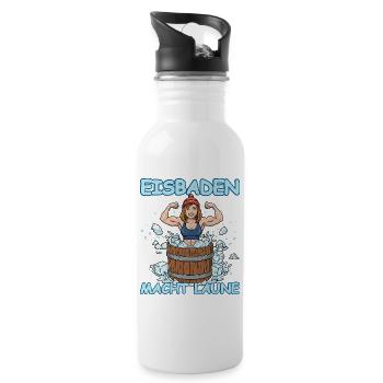 Eisbaden Für Damen - Trinkflasche mit integriertem Trinkhalm - Weiß - Rechts