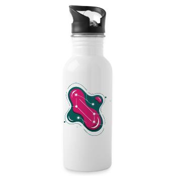 Constellation Bright Rose - Water bottle with straw - white - Right