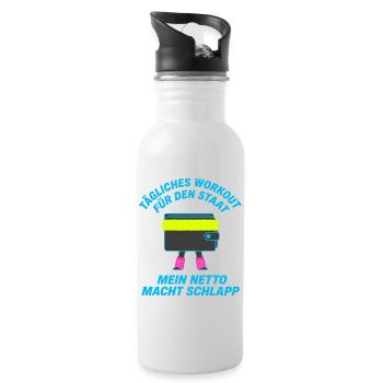 Daily workout for the state - Water bottle with straw - white - Right