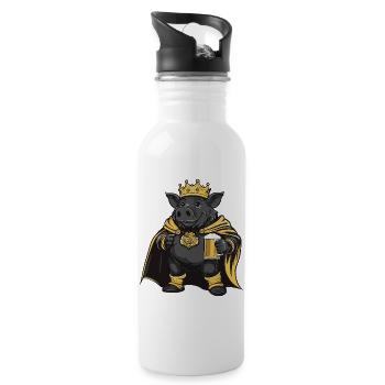 Pork Beer King Wild Boar - Water bottle with straw - white - Right