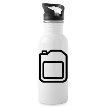 Kanister - Trinkflasche mit integriertem Trinkhalm - Weiß - Rechts
