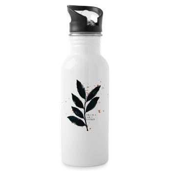 Protect Your Energy - Mindfulness Design - Water bottle with straw - white - Right