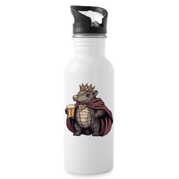 Armadillo Beer King - Water bottle with straw - white - Right