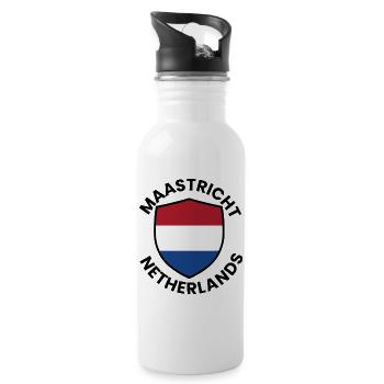 Maastricht Shield Netherlands Flag - Water bottle with straw - white - Right