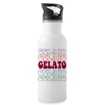Gelato Eiskrem - Trinkflasche mit integriertem Trinkhalm - Weiß - Rechts