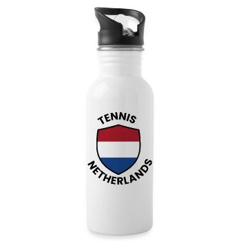Bouclier des Pays-Bas de Tennis - Gourde avec paille intégrée - blanc - Droite