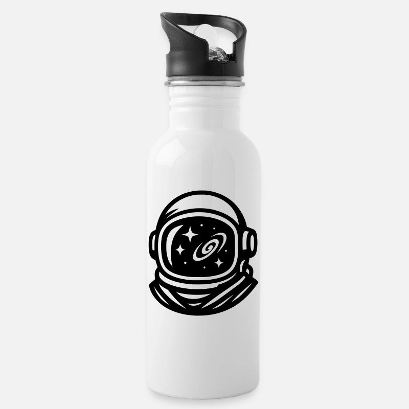 Astronaute - Gourde avec paille intégrée - blanc