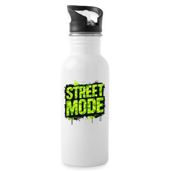 Street Fashion Tuning Car Scene JDM Shirt Sticker - Water bottle with straw - white - Right
