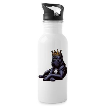 Cane Corso Cane Corsos Corso halter Corso Besitzer - Trinkflasche mit integriertem Trinkhalm - Weiß - Rechts