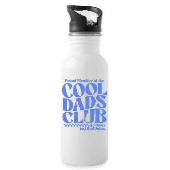 Papa Geschenk - Cooler Papa Vatertag Geschenkidee - Trinkflasche mit integriertem Trinkhalm - Weiß - Rechts