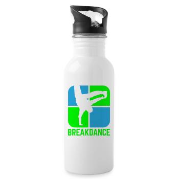 Breakdancing - Water bottle with straw - white - Right