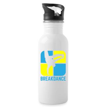 Breakdancing - Water bottle with straw - white - Right